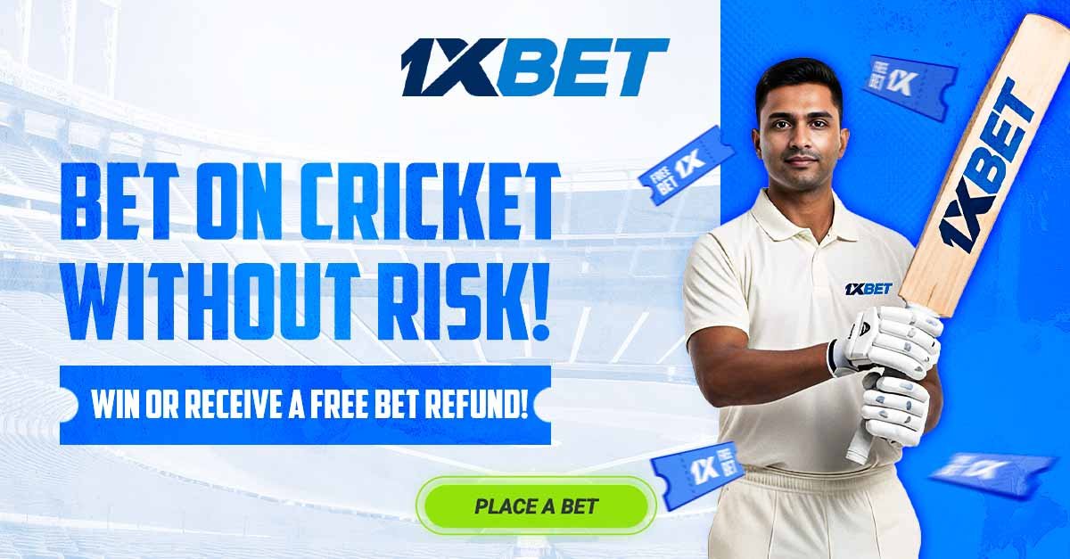1xBet cricket betting — IPL, T20 World Cup and Test matches